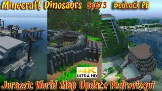 Карта Юрского периода от компании Pedrovisqui. Демонстрация 4K60FPS Minecraft Dinosaurs Ep673