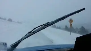 Truck Driving in a Blizzard in Utah