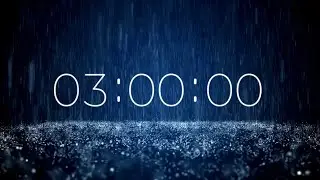 3 Minute Classroom Timer with Rain Sounds | 4K Calm Visual | Produced by SoniCentric