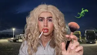 ASMR- Lot Lizard Does Your Makeup🦎(Truck Stop Hooker)