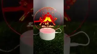 Acrylic Personalized 3D LED Photo Lamp for Couples