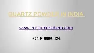Quartz powder in India