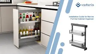 Vadania Installation - 2-Tier Pull-out Spice Rack Organizer (Glass Side Walls)