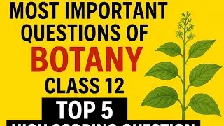 Most important questions of botany class 12th #jkbose #studywave 
