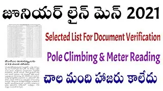 ap jlm total selected list for Certificate verification junior lineman document pole climbing meter