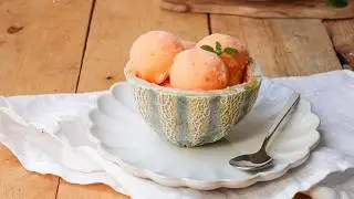 Cr&egrave;me glac&eacute;e au melon