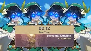 The Elemental Crucible Co-op Event - 4 Ventis 1 Event | Genshin Impact