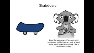 Mapleton Lilyponds Park Communication Board Key Word Sign tutorial - Skateboard