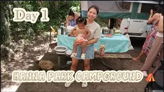 Day 1 ~ Camping at Hanna Park Camp Ground Jacksonville, Florida  Baby at 6 months old, first camp fo
