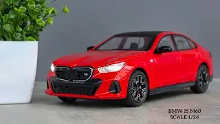 HD Miniature | Red BMW i5 M60 1:24 Scale Diecast Model Car