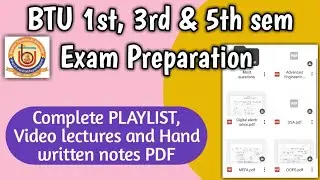 BTU 1st, 3rd and 5th sem exam preparation | BTU Exam update | Bikaner technical university