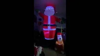 8ft inflatable Santa with dog