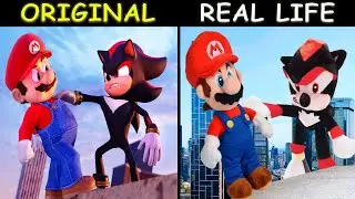 SHIN SONIC SHADOW vs SUPER MARIO! - Sonic The Hedgehog 3 Animation | Original vs Plush Toys