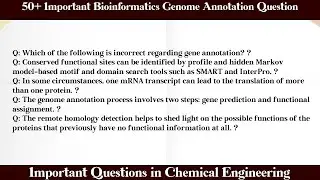 MCQ Questions Bioinformatics Genome Annotation with Answers