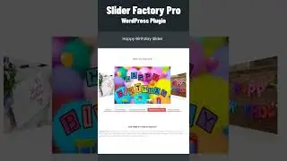 Happy Birthday Slider by using Slider Factory Pro WordPress Plugin | Wpfrank Slider Plugin #Shorts