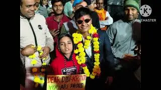 Welcome kranti gaund women cricketer indian team worldcup winner 🏆🏆🥇🥇 Happy new year 🎊🎊🎊🎊 