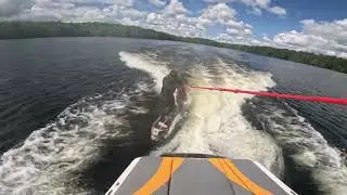 Learning to wakesurf #wakesurfing #boat #spring