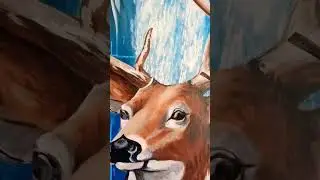 Deer painting #art #homedecor #painting #wallart