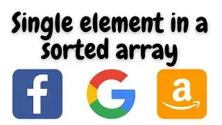 single element in a sorted array leetcode | single element in a sorted array leetcode python