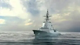 Animated CGI of the future destroyer Hobart