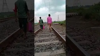 Rail line crossing #dangerous #railline #shorts