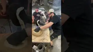 Glassblowing a GIANT COBRA out of glass!