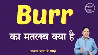 Burr meaning in Hindi | Burr ka matlab kya hota hai | English to hindi