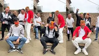Blindfolded challenge: Who did it? Fans insist on trying it out.#funny#hilarious