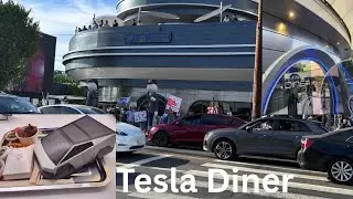 THE DRAMA BEGINS 😲 TESLA DINER MUST GO I TRIED THE WORLD'S FIRST TESLA DINER #food #tesla