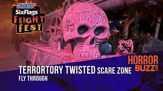 TERRORtory Twisted Zone FLY THROUGH - Six Flags Magic Mountain Fright Fest 2022