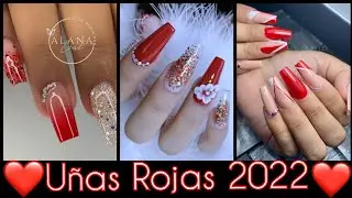 DISE&Ntilde;OS DE U&Ntilde;AS COLOR ROJO💅 Trends nails red #dise&ntilde;osdeu&ntilde;as #fashionnails #u&ntilde;asdecoradasROJAS