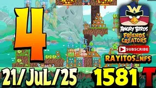 Angry Birds Friends Level 4 Tournament 1581 Highscore  POWER-UP walkthrough