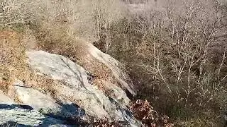 Hiking in Grills Preserve in Bradford, RI
