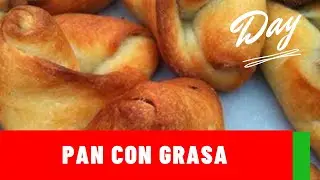 2 Ingredientes!  PAN CON GRASA CASEROS / CUERNITOS DE GRASA / RECETA URUGUAYA