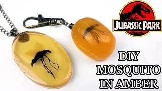 JURASSIC PARK MOSQUITO IN AMBER Polymer Clay & Resin Tutorial