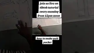 How to make welt pocket.