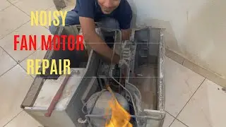 Window air conditioning noisy || changed bearing 6201 fan motor