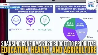 Suansing confirms 2026 budget to prioritize education, health, and agriculture | GMA Integrated News