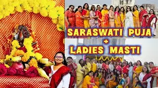 Saraswati Puja Celebration at Our Apartment | Ladies Fun ,Games & Lunch | Basant Panchami Special |