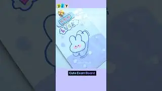 DIY cute exam board | How to make cute exam board at home #stationery #tushu_art_and_craft #shorts
