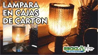 DIY♻ Cómo hacer una LAMPARA DE CARTON Reciclada /  #DIY LAMP IN BOXES