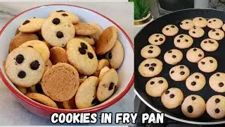 Mini Chocolate Chip Cookies in Fry pan | Microwave cookies .