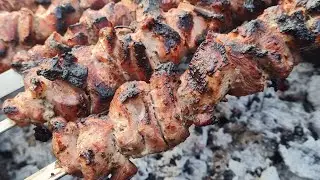 Schaschlik aus Putenoberkeule mit Granatapfel