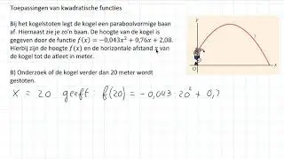 Kwadratische functies - Toepassingen van kwadratische functies (3 HAVO & 3 VWO)