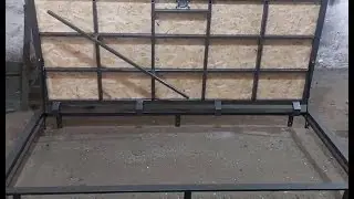 Floor hatch door with gas struts and handrail &ndash; Custom trapdoor for basement cellar &ndash; Hatchway cover