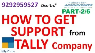 How to get support from tally company