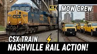 CSX Autorack Train Eastbound! MOW Crew On The Move!