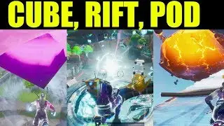 Touch a Giant Glowing Cube, Enter Rift Above Loot Lake, Search a Landing Pod In Meteor | Fortnite