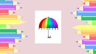 Draw Rainbow Umbrella for Kids | Easy Drawing for Kids Step By Step 