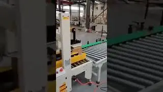 H type carton corner edge sealer +box sealing machine,Belt transfer lifting device+Turning device